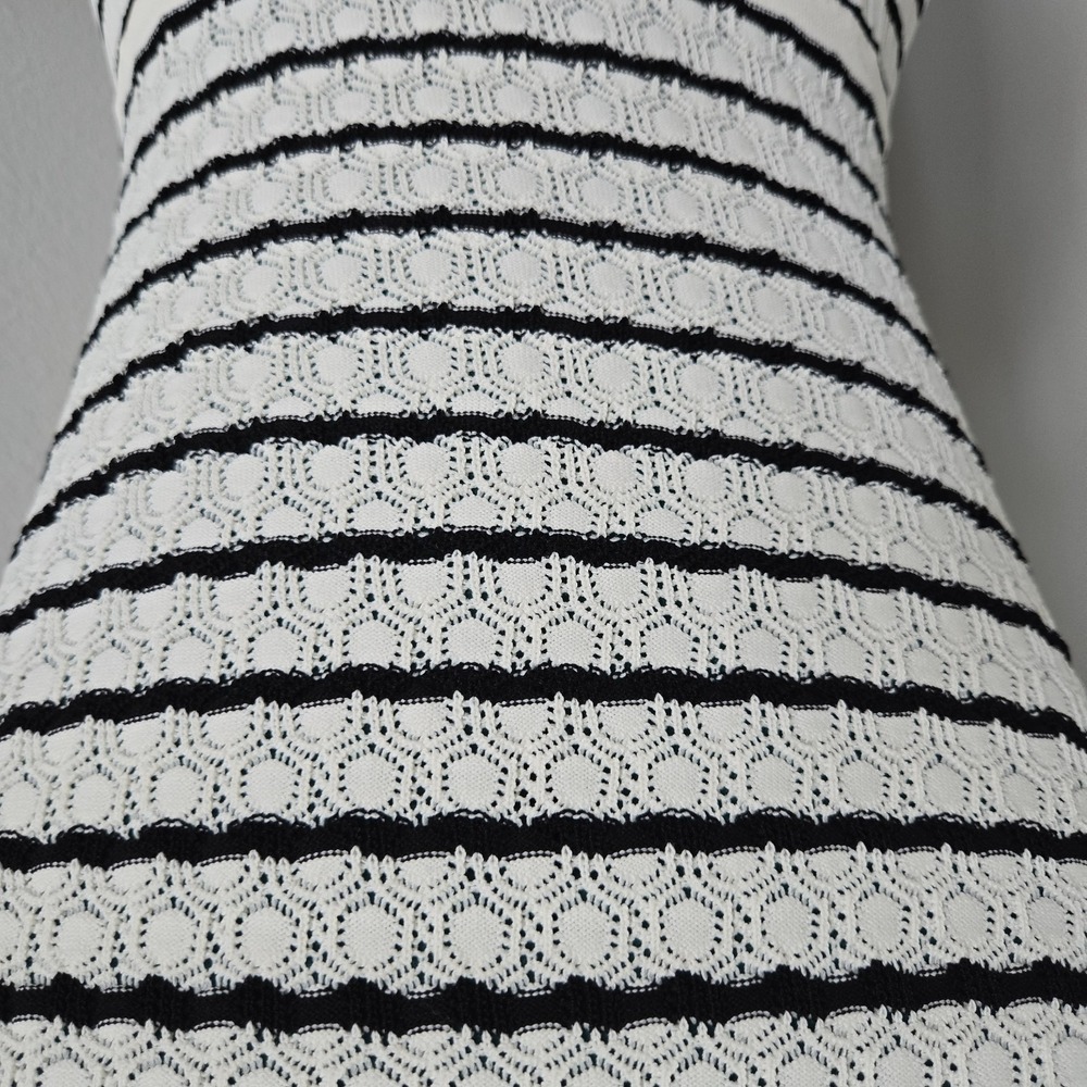 Sandro Womens Dress and Crop Sweater Set Sz 3 (US 8) NWT Black White Fancy Knit - Picture 9 of 16